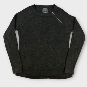 Abercrombie Fitch Sweater Womens XS Charcoal Black SOFT Cozy Minimalist Layering